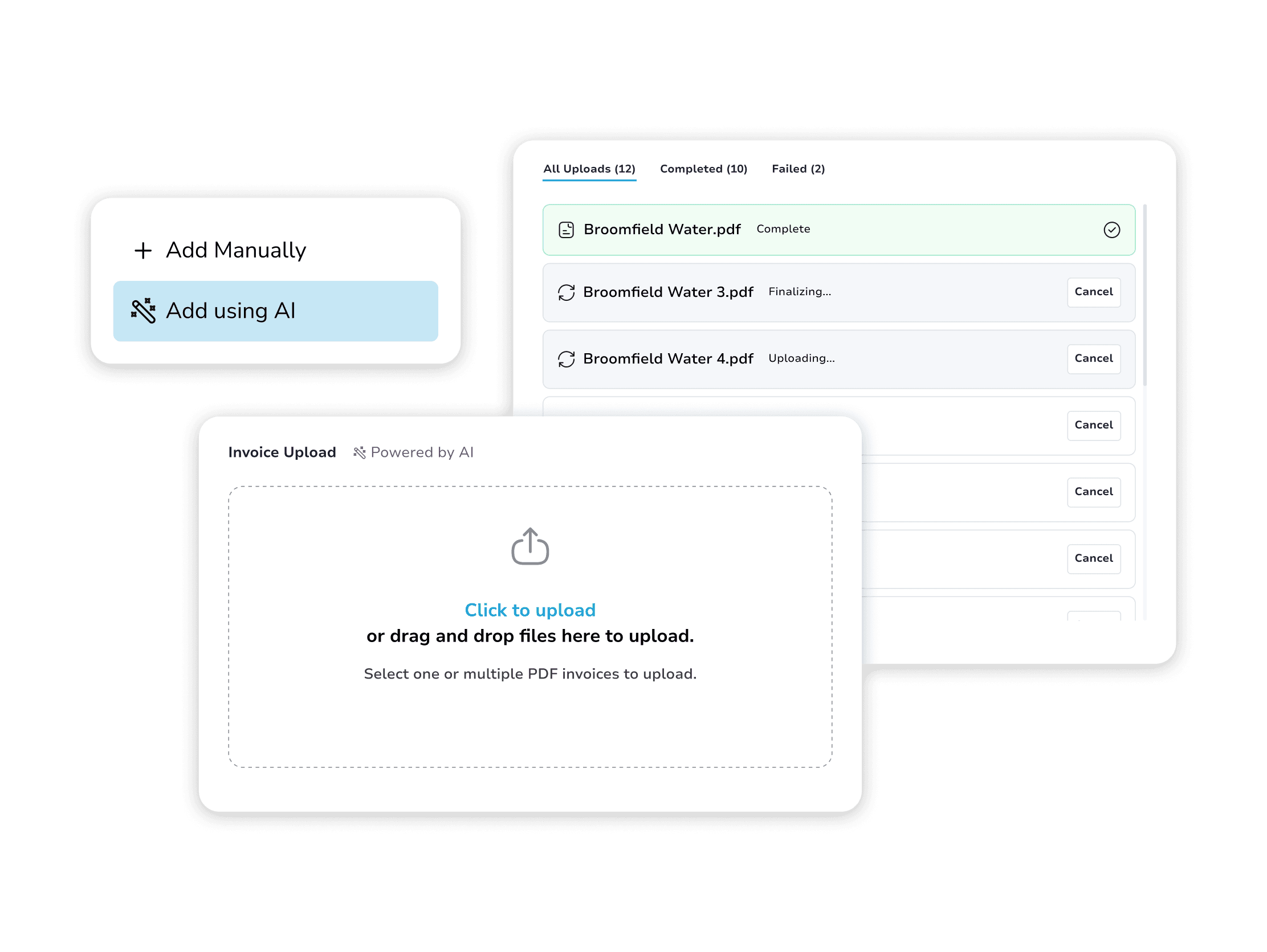 Invoice tracking interface